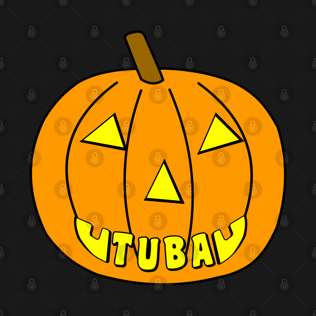 Tuba Halloween Pumpkin by Barthol Graphics