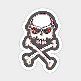 No Passage Skull Crossbones Danger Warning Hazard Bones Risk Magnet