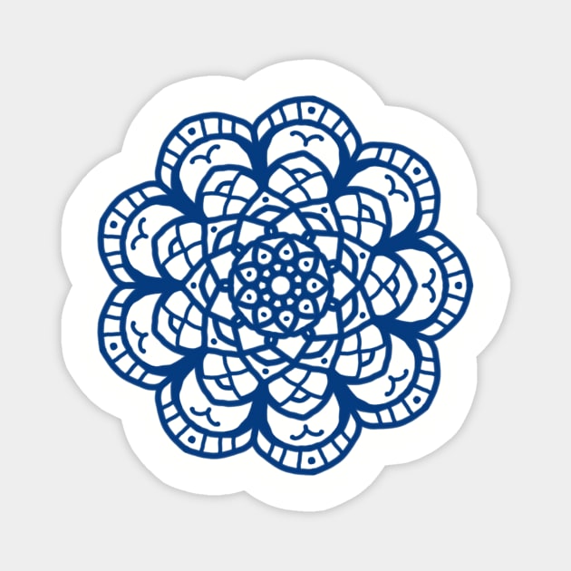 Blue Mandala Magnet by TereShop