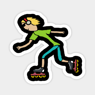 Rollerblading Magnet