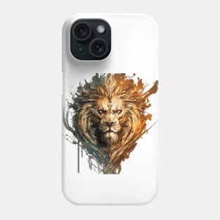 Lion Portrait Animal Painting Wildlife Outdoors Adventure Phone Case