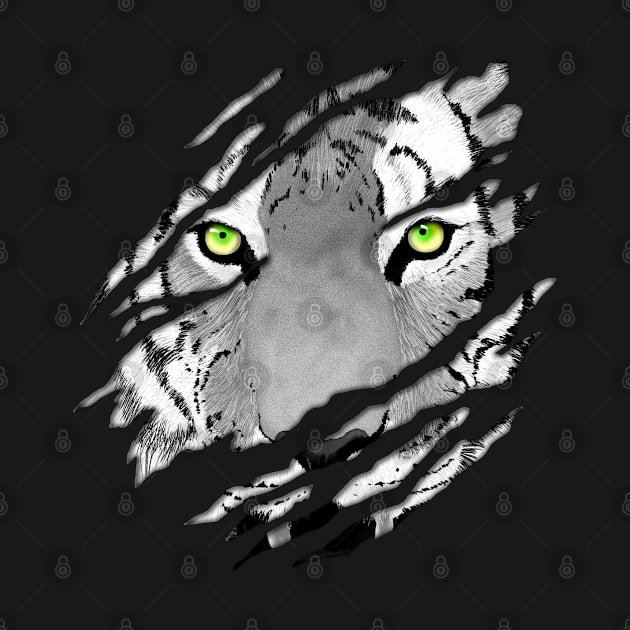 Tiger Face Wildlife Art by macdonaldcreativestudios