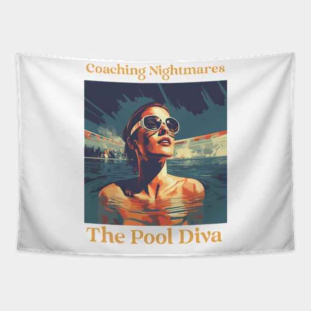 swim instructor, swim coach, swimming trainning, fun designs v1 Tapestry by H2Ovib3s