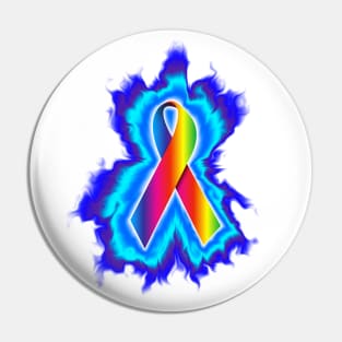 psychedelic ribbon Pin