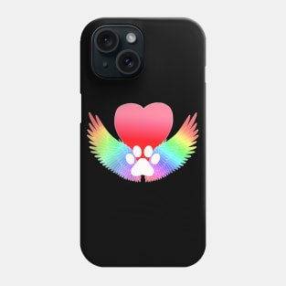 Rainbow Bridge Guardian Angel Pawprint Phone Case