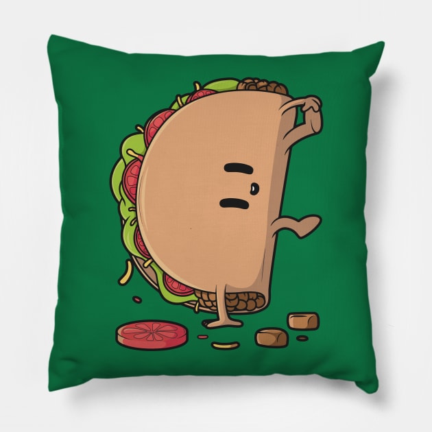 Funny Breakdancing Taco Pillow by SLAG_Creative