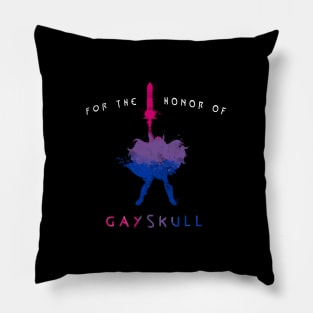 For the honor of Gayskull (bisexual flag) Pillow