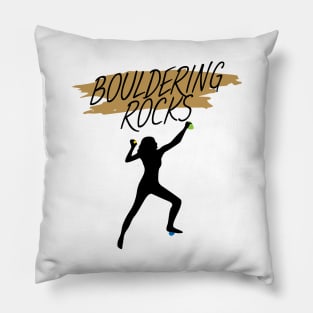 Bouldering rocks women Pillow