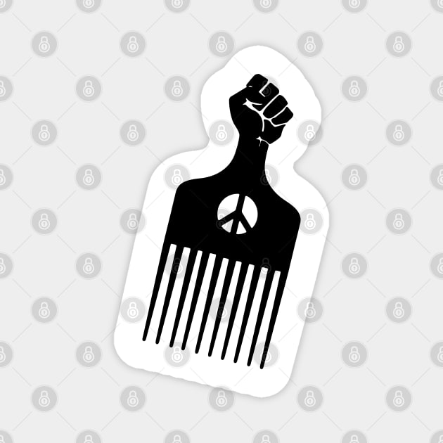 Black Fist Afro Pick, Black Culture, Black History, Black Lives Matter Magnet by UrbanLifeApparel