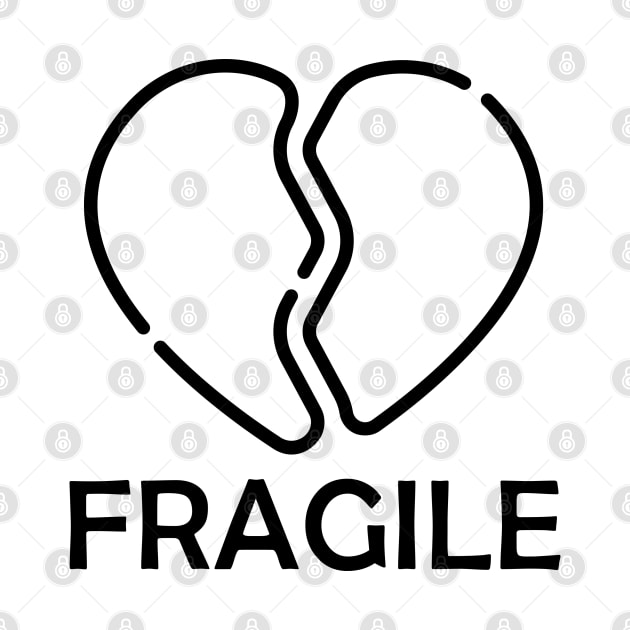 Fragile Heart Lines – Black by felixbunny