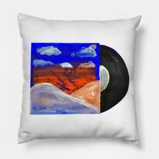 Vinyl Record (Landscape Painting) Pillow