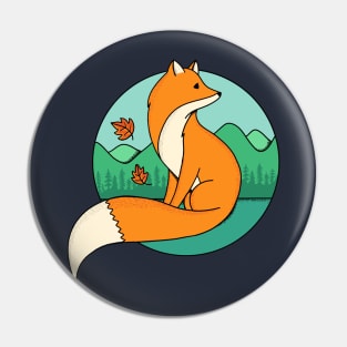 Fox and Landscape Pin