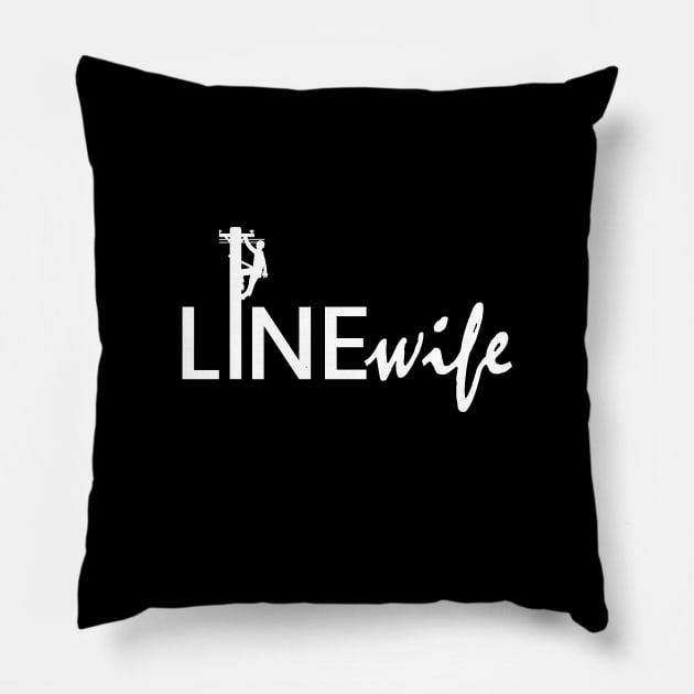 Linewife - Wife of A Lineman Pillow by LineXpressions