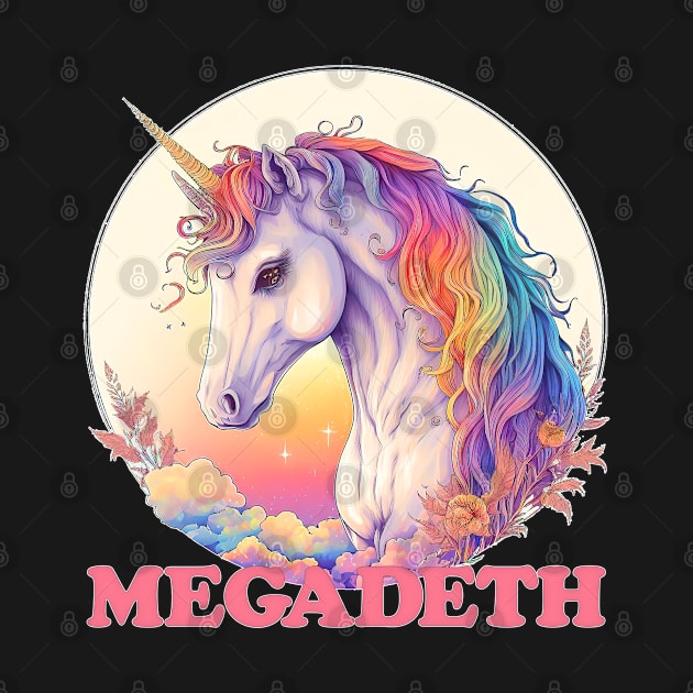 Megadeth ---- Retro Twee Style Unicorn by DankFutura