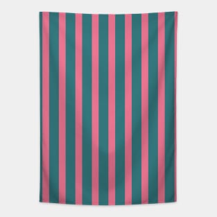 Abel | Teal and Pink Stripes Pattern Tapestry