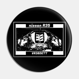 NISSAN GT-R R35 ENGINE (Black Version) Pin