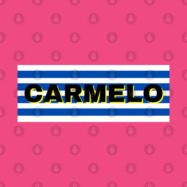 Carmelo City in Uruguay Flag Stripes by aybe7elf