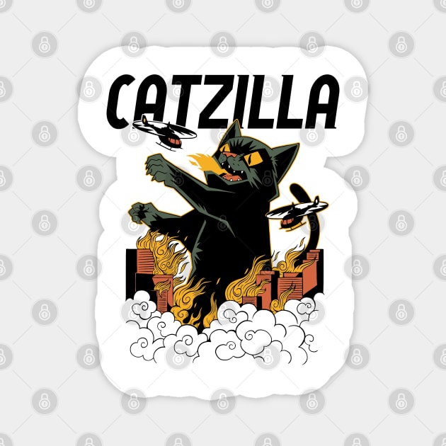 catzilla Magnet by ArtRoute02