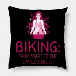 Biking: Loving It, Cyclist Pillow