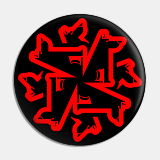 A Circle of Wolves Pin