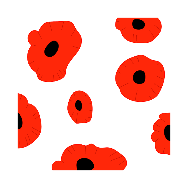Red flowers pattern by monika27