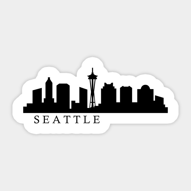 Seattle Skyline States Sticker Teepublic Au