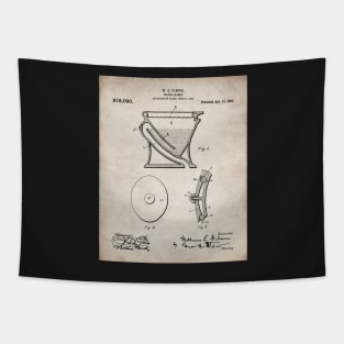 Toilet Patent - Bathroom Art - Antique Tapestry