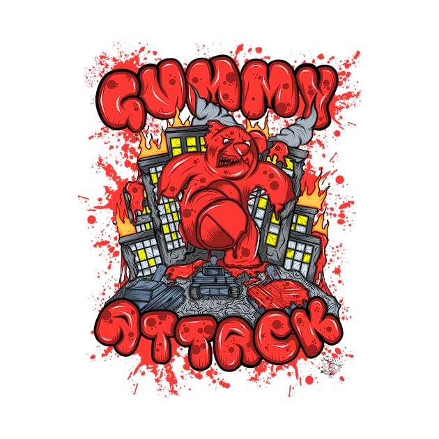 Attack of the Gummybear Red by GeryArts