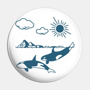 Killer whale, Minimal, Environment, Planet, Ocean Pin