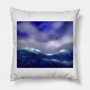 Tips of the waves Pillow