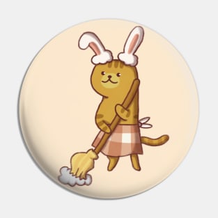 Apricat The Sweeper Animal Restaurant Pin