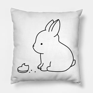 Bunny Happy Gift Love Bunnies Heart Funny Cute Friendship Vegan Animals Present Pillow