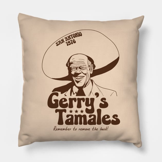 Vintage Gerry's Tamales San Antonio 1976 // Funny President Gerald Ford Pillow by SLAG_Creative