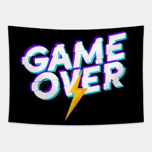 GAME OVER Arcade Retro Game Tapestry