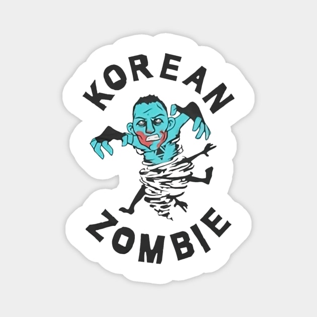 Korean Zombie crazy Magnet by sabrinasimoss