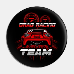 Drag Race Car Back view Pin