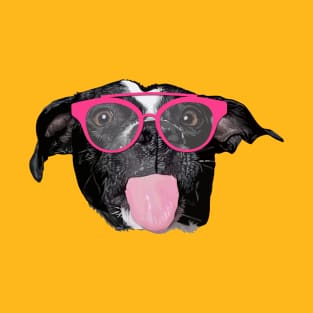 Sexy dog with pink glasses T-Shirt