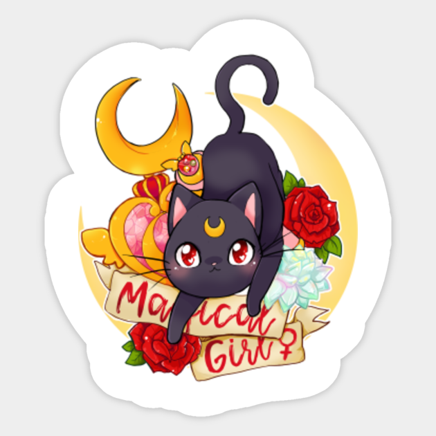 Sailor Moon Magical Girl Luna Tattoo Sailor Moon Sticker Teepublic