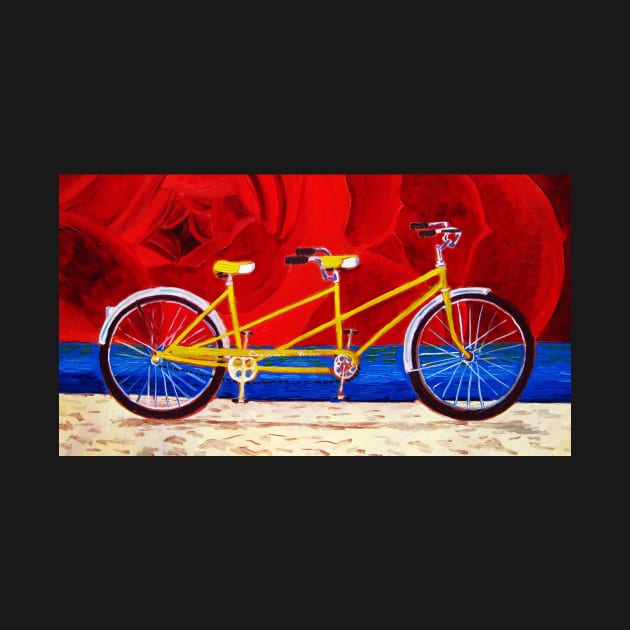 Yellow Tandem Bike by realartisbetter