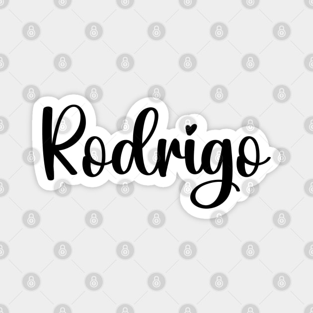 Rodrigo, Typography Name Magnet by Arabic calligraphy Gift 