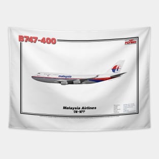 Boeing B747-400 - Malaysia Airlines (Art Print) Tapestry