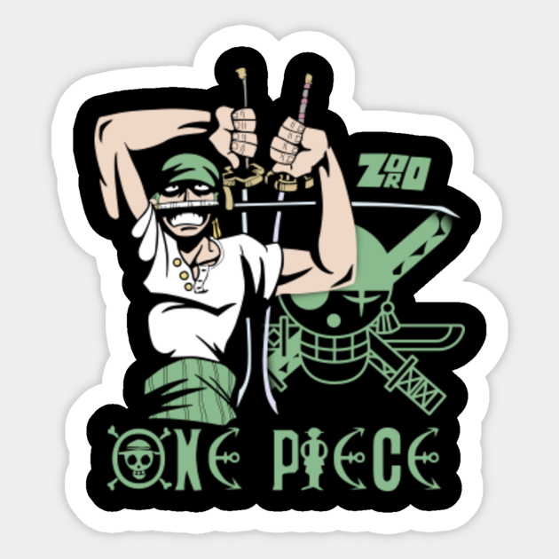One Piece Zoro Anime Manga Pegatina Teepublic Mx
