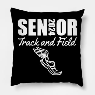 2024 Senior Track and Field Class of 2024 Run Jump Throw Pillow