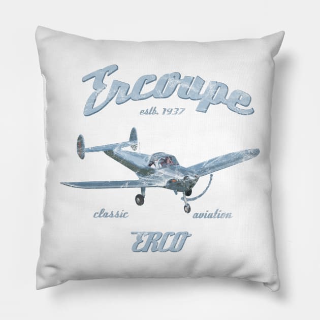 Ercoupe Classic Aviation Pillow by DesignedForFlight