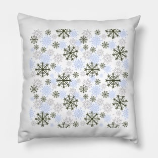 Cute Snowflakes Pattern - Periwinkle Pillow