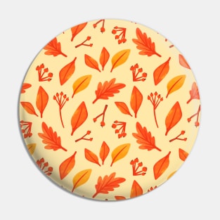 Autumn Leaves and floral pattern - Autumn Colors Pin