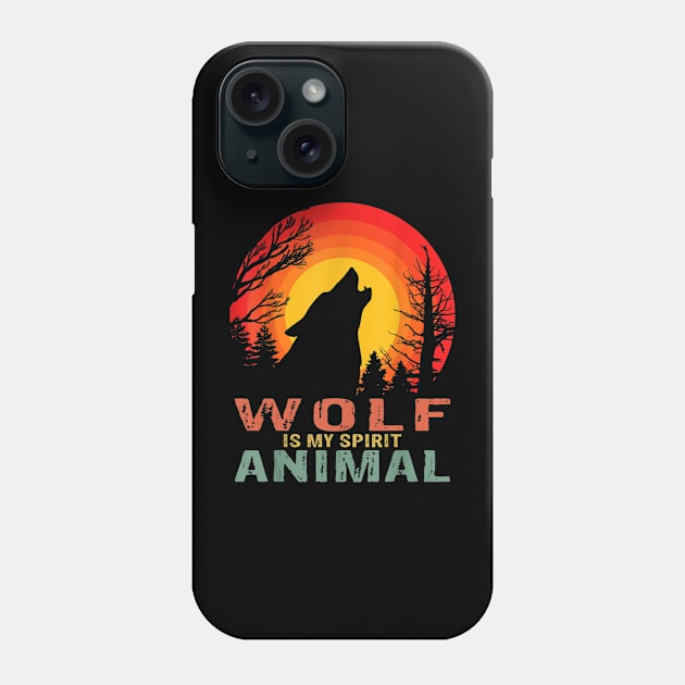 wolf is my spirit animal Phone Case by bonsauba