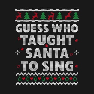 Musik Teacher Singing Musician Ugly Christmas T-Shirt