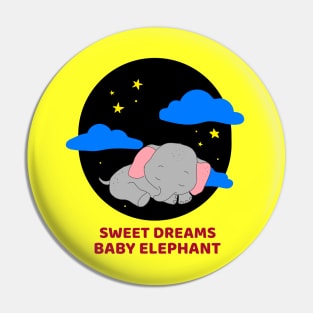 Sweet Dreams Baby Elephant | Cute Baby Pin