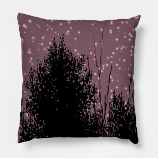 At night in the Forest 2 Pillow